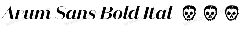 Arum Sans Bold Ital字体转换